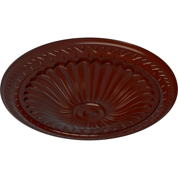 Alexa Ceiling Medallion (Fits Canopies Up To 3), Hand-Painted Brushed Mahogany, 15OD X 1 3/4P